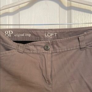 LOFT Original Crop Pants in Gray